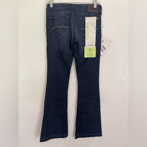 Meltin Pot Dark Blue Flare Jeans - Picture 2 of 10